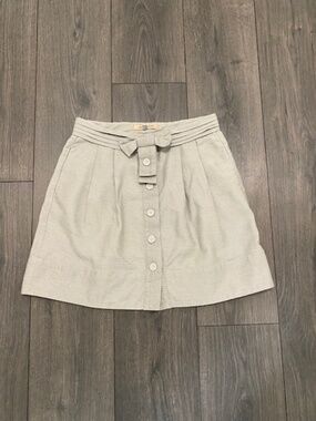 See By Chloe Grey Metallic Pleated Mini Skirt Size 4